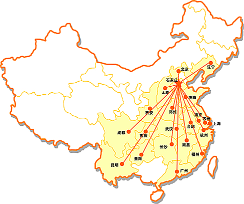 石家庄新东方烹饪学校就业地区图示